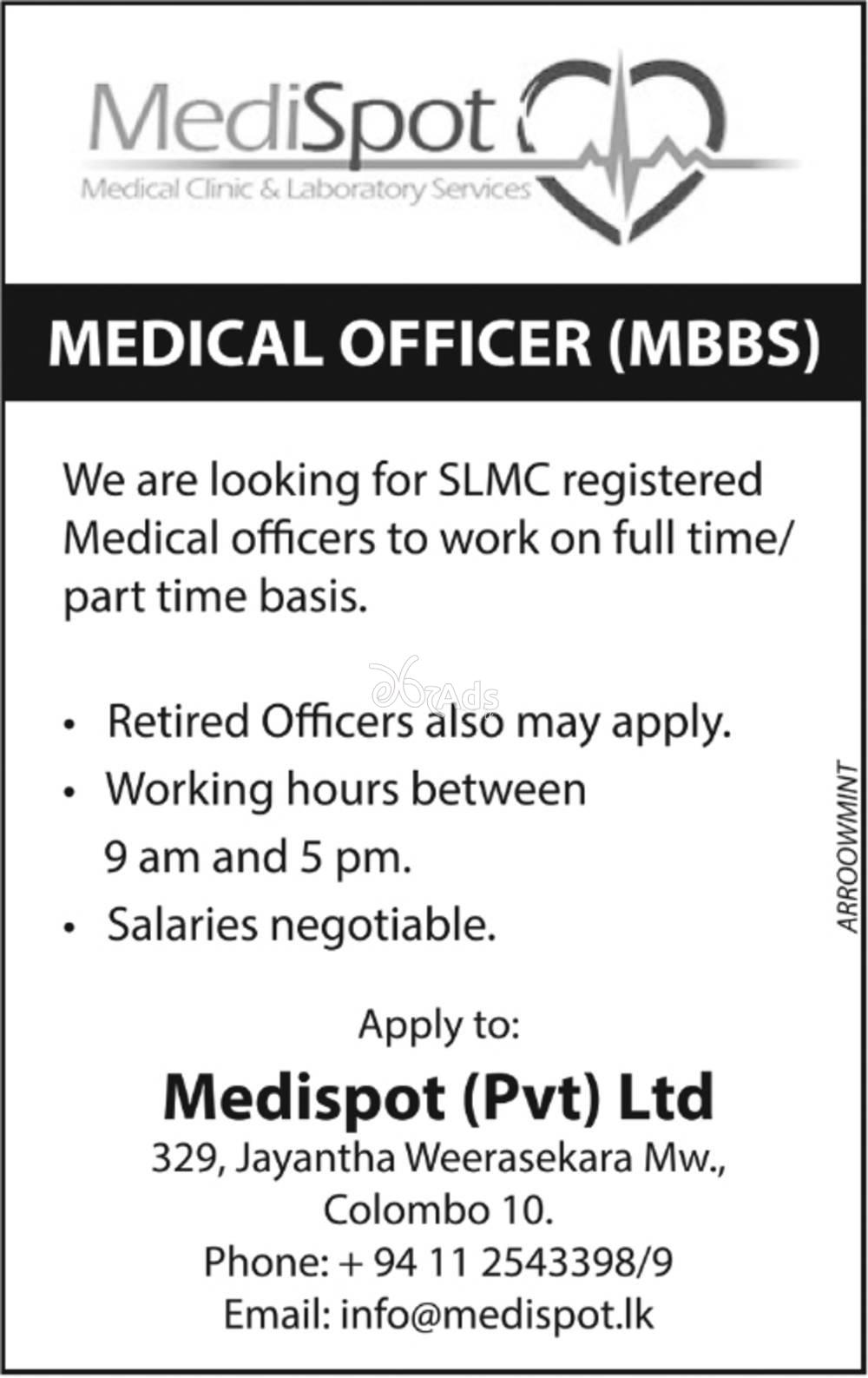 Medical Officer - Medispot (Pvt) Ltd