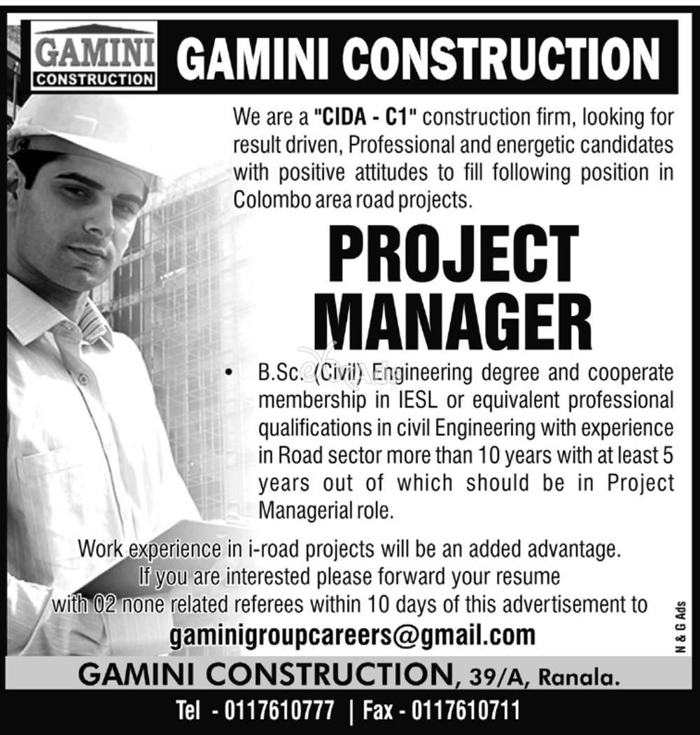 Project Manager - Gamini Construction