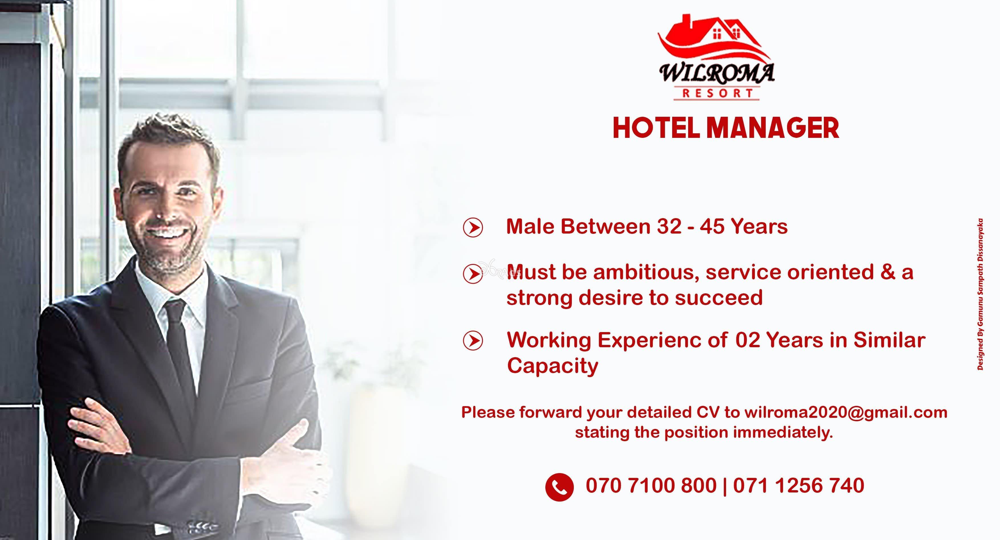 Hotel Manager - Wilroma Resort