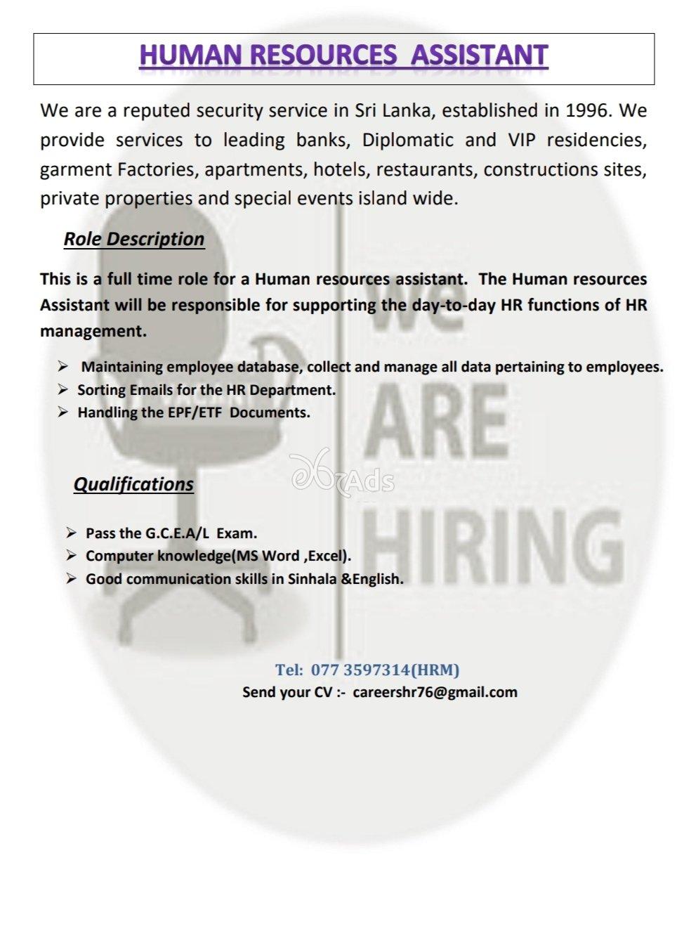 Human Resource Assistant