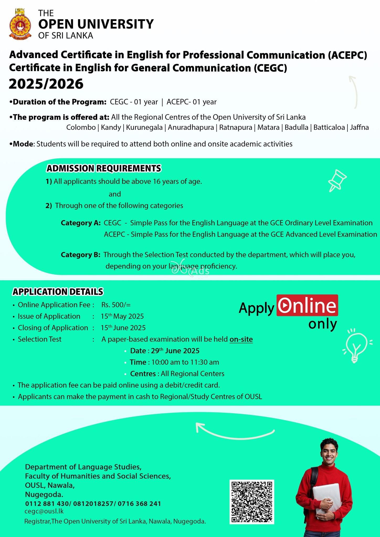 English Communication Courses 2025/2026 - Open University