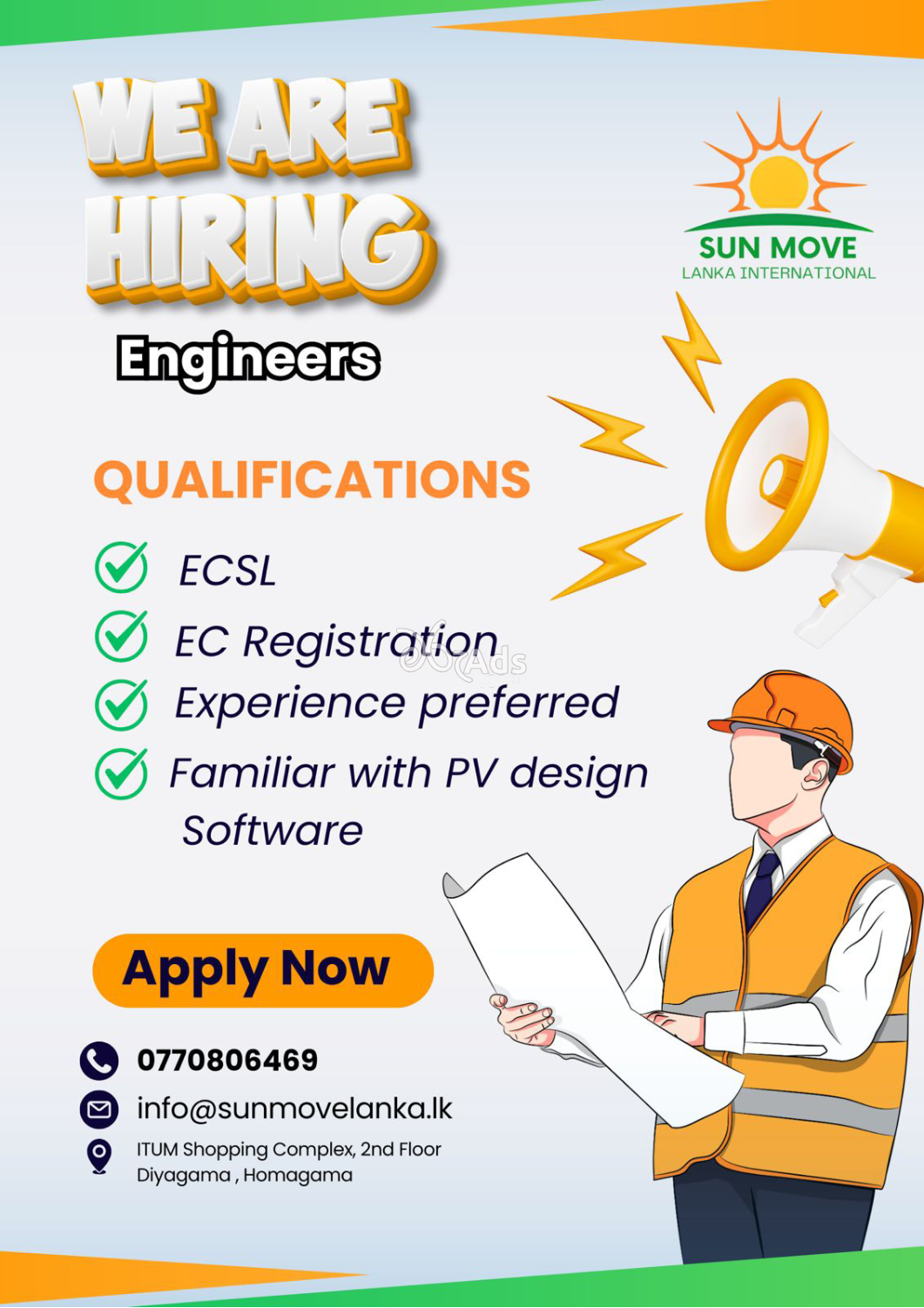 Engineer – Sun Move Lanka