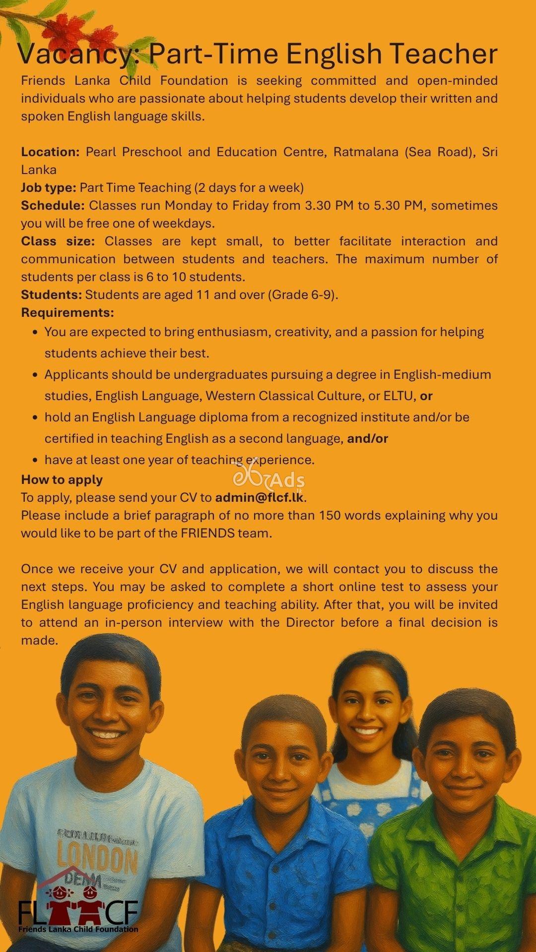 Part-Time English Teacher