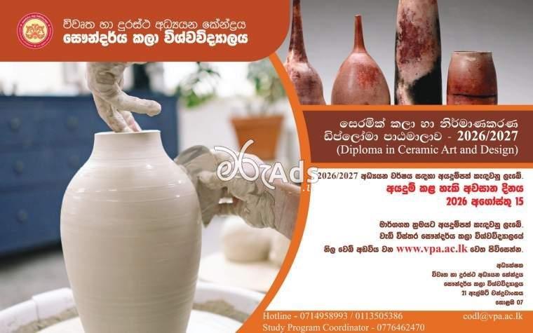 Diploma in Ceramic Art and Design - University of the Visual and Performing Arts