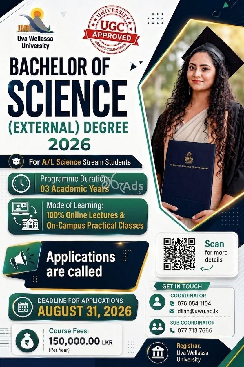 Bachelor of Science (External Degree) - Uva Wellassa University