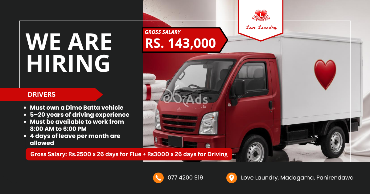Driver With Dimo Batta Vehicle - Love Laundry