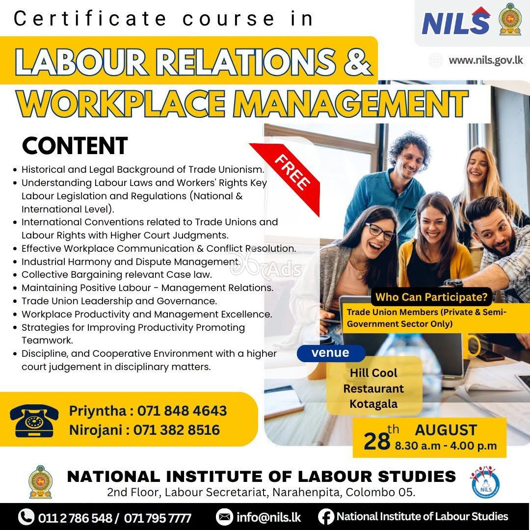 Labour Relations and Workplace Management - National Institute of Labour Studies