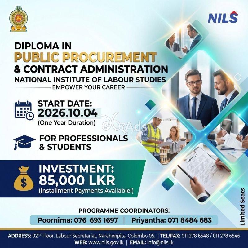 Diploma in Public Procurement & Contract Administration - National Institute of Labour Studies