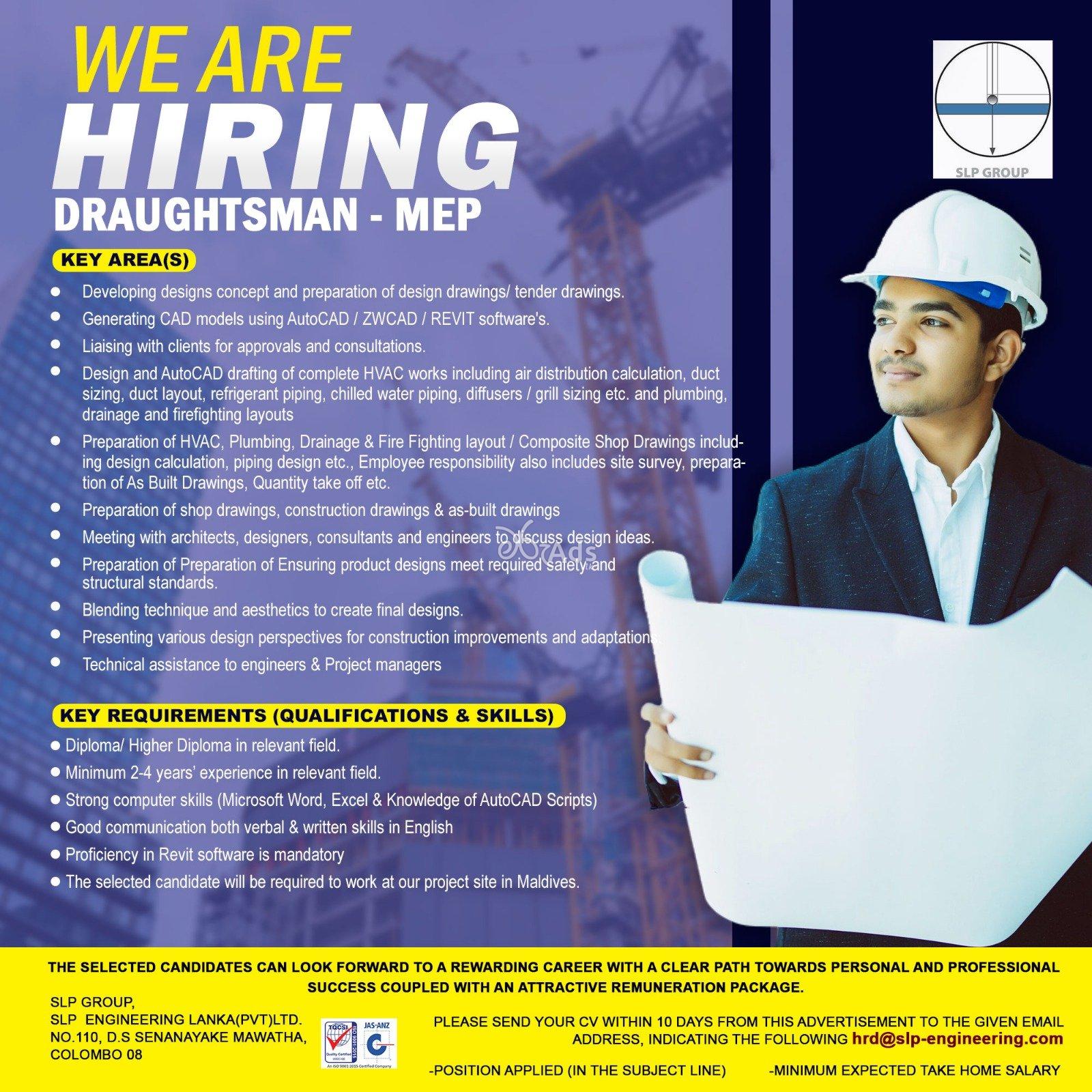 Draughtsman (MEP) - SLP Group