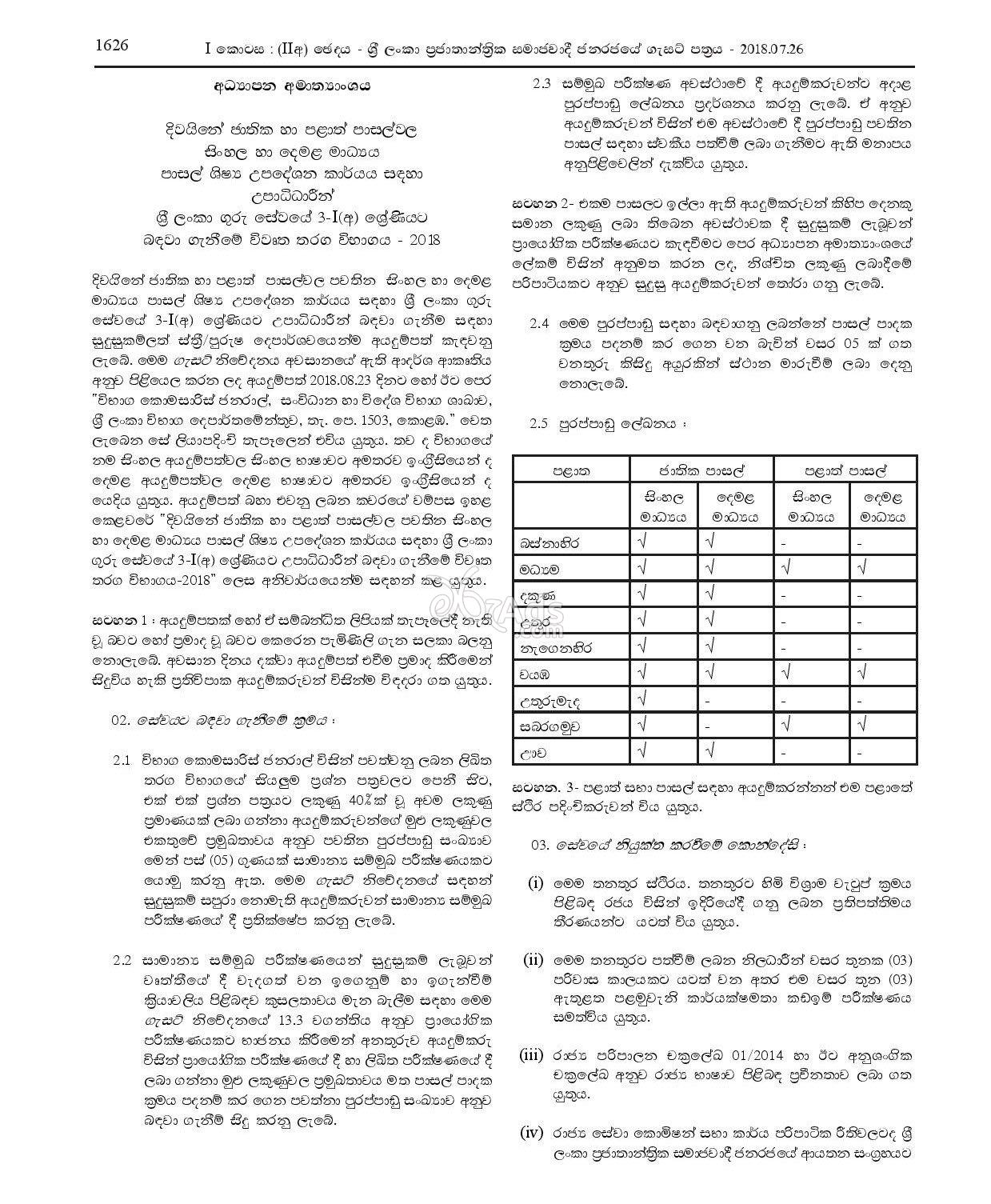 Counseling Teacher Government Vacancy at Ministry of Education