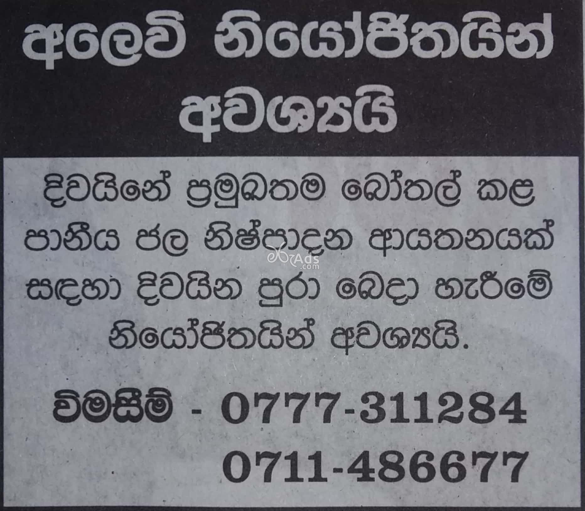 Vacancy for Distributor