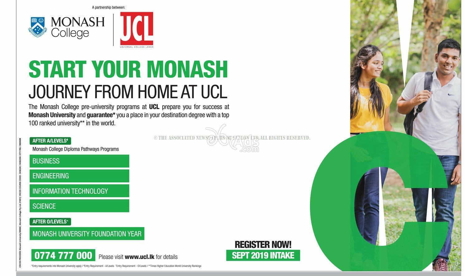 Diploma in Business, Engineering, Information Technology, Science at Monash College