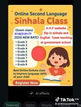 Second Language Sinhala And Tamil - Online individual Class And Group Class, maruads.lk